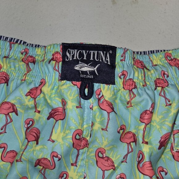 Spicy Tuna Mens Swim Trunks Flamingo Print X-Large 3956 - Picture 5 of 9